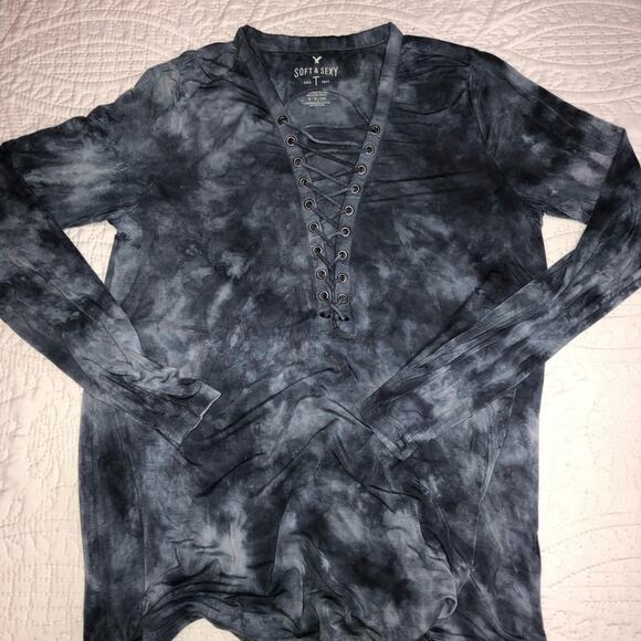 SOFT & SEXY AMERICAN EAGLE LONG SLEEVE TEE SZ S - Picture 5 of 6